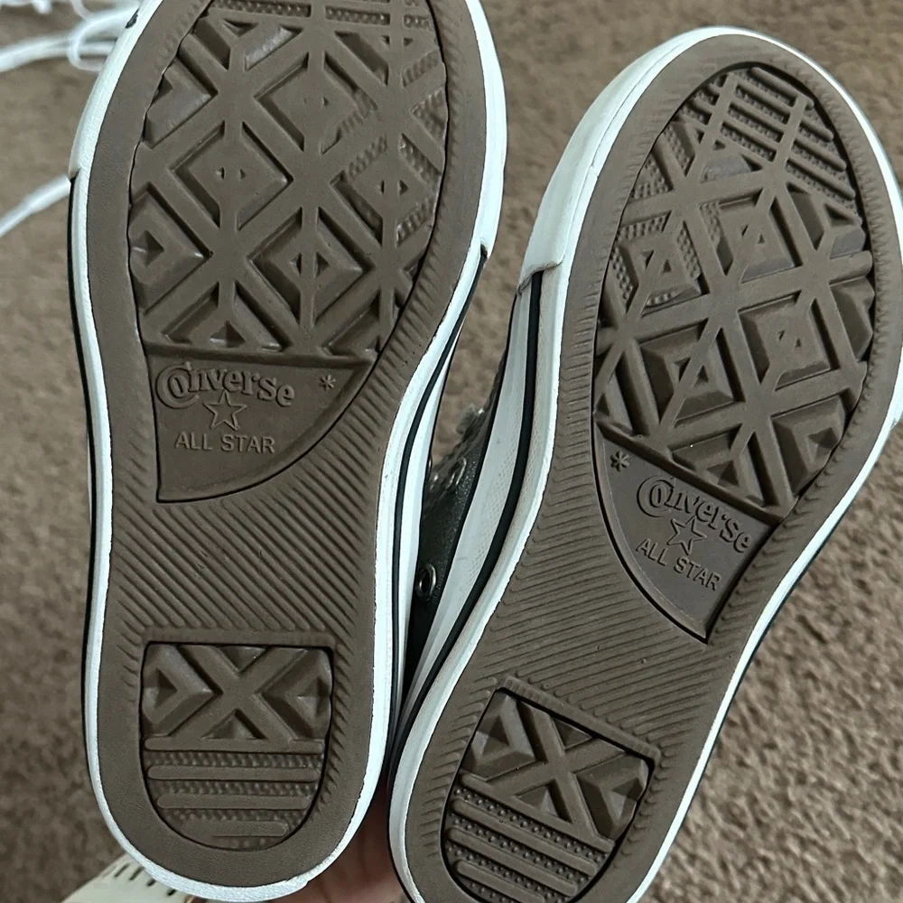 Converse Kids Shimmering Silver Sneakers